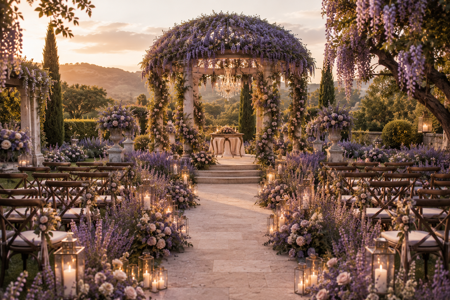 Lavender garden wedding venue